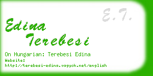 edina terebesi business card